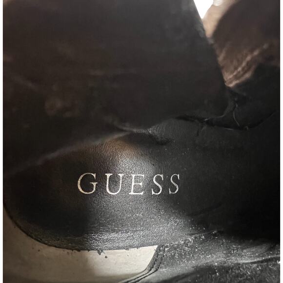GUESS Cardio Women's 8.5 Ankle Boot Gray Lizard Suede Zip Leather Bootie - Picture 12 of 14